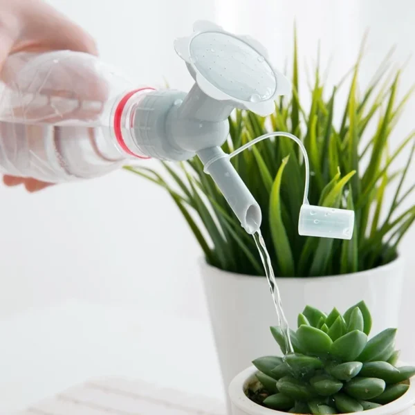 2In1 Watering Sprinkler Water Bottle Plastic Sprinkler Nozzle Flower Waterer Supplie Garden Tool Portable Household Potted Plant