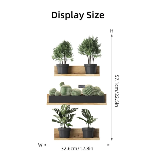 3PCS Green Plant Cactus Potted Wall Stickers for Bedroom Living Room Bathroom Home Decoartion Wall Decals