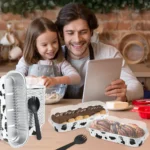 50pcs cake Box Foil Loaf Pan Homemade Cake Bake Mold of Home Shop Baking Wedding Party Cheesy Cheese Bread Container Dessert Box