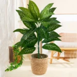85cm 30 Leaves Tropical Artifici Plant Large Fake Palm Tree Artificial Plants Leaves Plastic Foliage for Home Garden Decoration