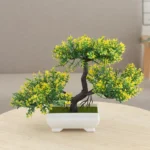 Artificial Plastic Plants Bonsai Small Tree Pot Fake Plant Potted Flower Home Room Table Decoration Garden Arrangement Ornaments