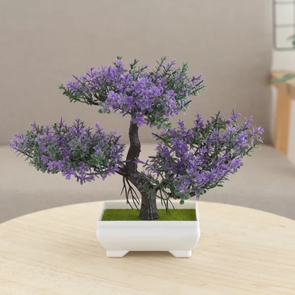 Artificial Plastic Plants Bonsai Small Tree Pot Fake Plant Potted Flower Home Room Table Decoration Garden Arrangement Ornaments