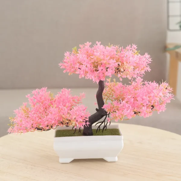 Artificial Plastic Plants Bonsai Small Tree Pot Fake Plant Potted Flower Home Room Table Decoration Garden Arrangement Ornaments