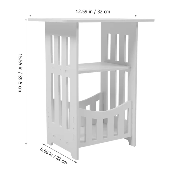 Bedside Table Furniture Decor Coffee End Small Desk Square Space Pvc Wood Plastic Board for Bedroom Tables