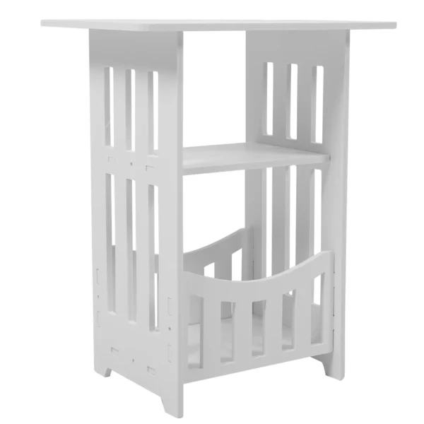 Bedside Table Furniture Decor Coffee End Small Desk Square Space Pvc Wood Plastic Board for Bedroom Tables