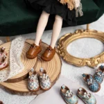 Blythe Baby Shoes Mini Toy Accessories OB22 Shoes Checker Shoes Small Cloth UFDOLL Mini Body OB24 Handmade Cowhide Shoes