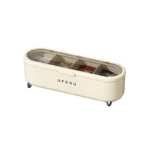 Kitchen Supplies Salt, Sugar, and Monosodium Glutamate Four-Grid Storage Integrated Light Luxury Spice Box Combination Suit