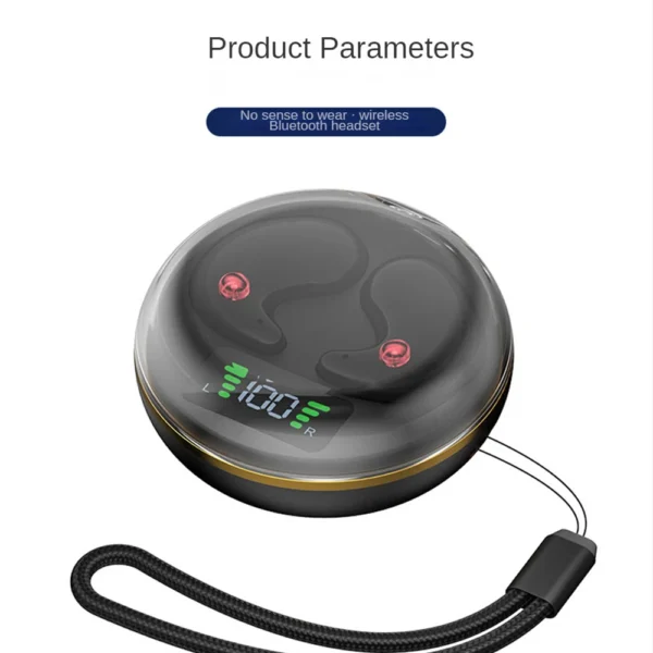 Led Display Headphones Led Power Display Hifi Stereo Sound Invisible Mini By-8 Consumer Electronics Stereo Music Headphones