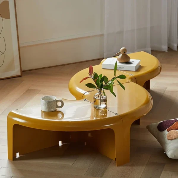 Nordic Circular Coffee Table Creative Small Modern Design Elegant Plastic Coffee Table Living Room Bedroom Mesas Home Furniture