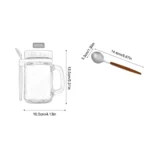 Overnight Oats Jars Milk Fruit Salad Food Storage Container Glass Breakfast Cup With Spoon Coffee Tea Can Kitchen Item