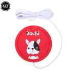 USB Power Suply Tea Coffee Cup Mug Warmer Heating Cup Mat Pad Coasters for Office Gadget Cartoon Original Wood Grain Mug Pad