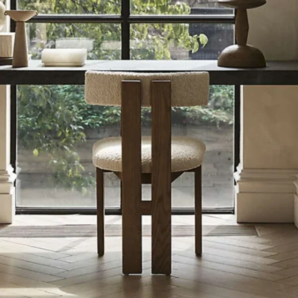 Vintage Designer Chairs High-end Solid Wood Home Dining Room Furniture Light Luxury Living Room Leisure Stools with Backrest