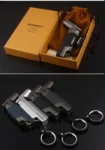 Windproof Portable Turbine Spray Gun Butane Lighter , Key Ring, Cigar Cigarette Accessories, Outdoor Gadgets, Men's Gift